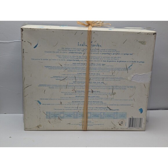 The Healing Garden JUNIPER THERAPY Clarity Gift Set 3 Pieces Lotion Spray Bath - Picture 6 of 10